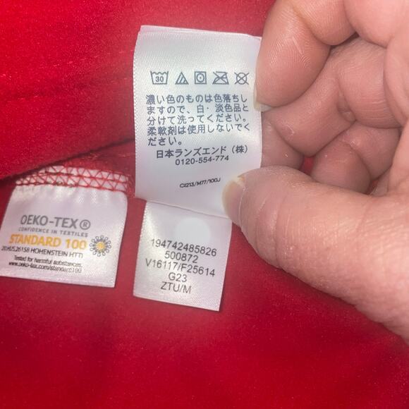 Lands' End Anyweather Fleece Jacket Womens Medium 10-12 Full Zip Pockets Coat - Picture 10 of 13